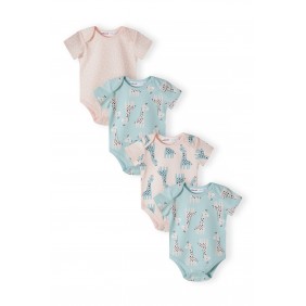 Body cu maneca scurta pentru bebelusi - 4 buc