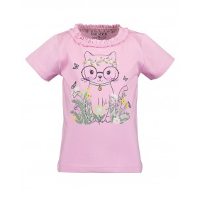 Tricou pentru copii cu guler cu volane