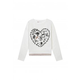 Bluza cu umar cazut pentru copii
