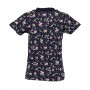 Tricou cu guler rotund cu volane 1
