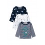 Set de trei bluzite pentru bebe baiat